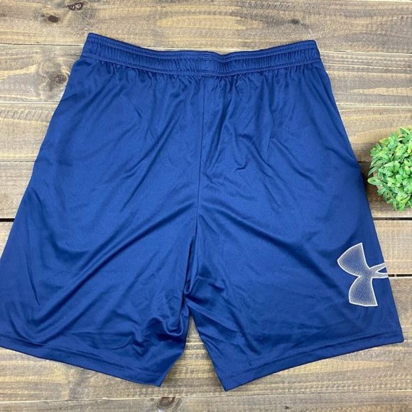 Under Armour HeatGear Loose Fit Men's Blue Athletic Shorts Size LARGE - Picture 5 of 6